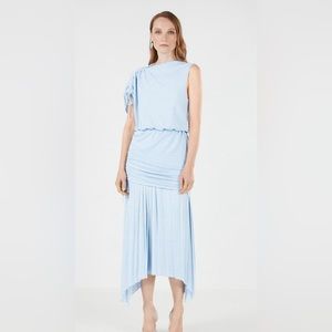 BCBGMAXAZRIA Woemns Dresses | Pippa Asymmetrical Draped Dress Dustylilac